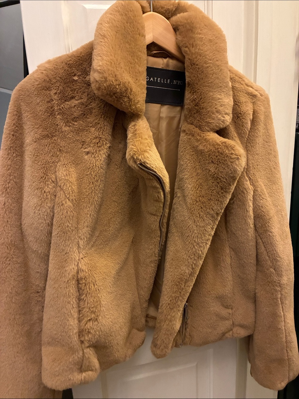 bagatelle Plush Camel Teddy Jacket